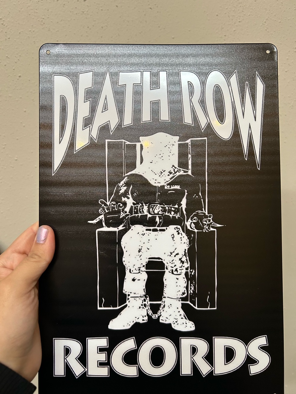 Death Row Records 12x8 Metal Tin Art decor